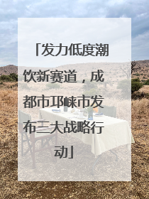 发力低度潮饮新赛道，成都市邛崃市发布三大战略行动
