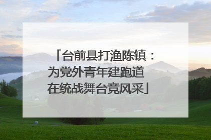 台前县打渔陈镇：为党外青年建跑道 在统战舞台竞风采