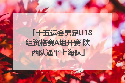 十五运会男足U18组资格赛A组开赛 陕西队逼平上海队