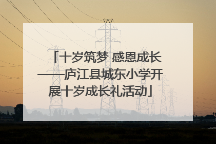 十岁筑梦 感恩成长——庐江县城东小学开展十岁成长礼活动