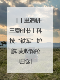 千里追耕·三夏时节丨科技“铁军”护航 麦收颗粒归仓