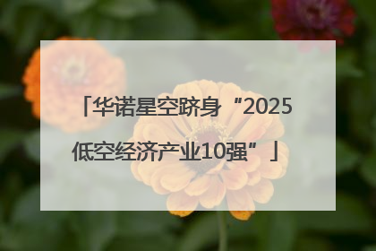 华诺星空跻身“2025低空经济产业10强”