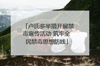 卢氏多举措开展禁毒宣传活动 筑牢全民禁毒思想防线