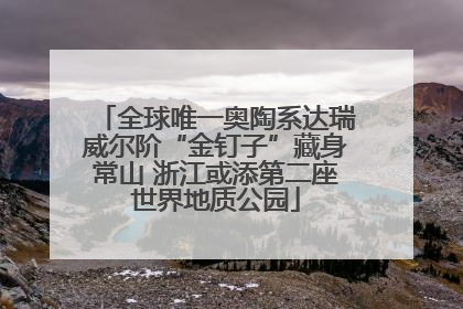 全球唯一奥陶系达瑞威尔阶“金钉子”藏身常山 浙江或添第二座世界地质公园