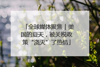 全球媒体聚焦｜美国的夏天，被关税政策“浇灭”了热情