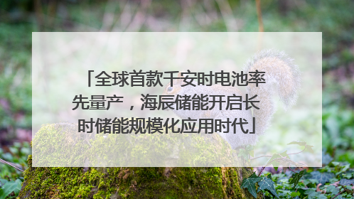 全球首款千安时电池率先量产，海辰储能开启长时储能规模化应用时代