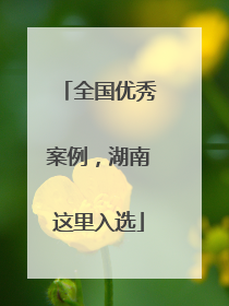 全国优秀案例，湖南这里入选