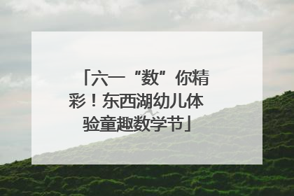 六一“数”你精彩！东西湖幼儿体验童趣数学节