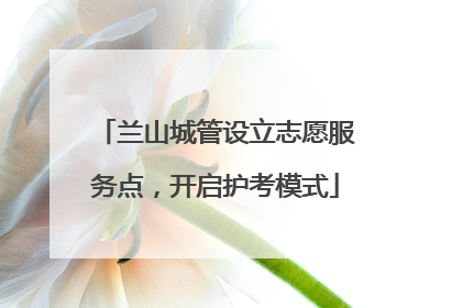 兰山城管设立志愿服务点，开启护考模式