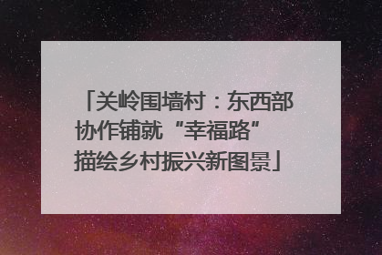 关岭围墙村：东西部协作铺就“幸福路” 描绘乡村振兴新图景