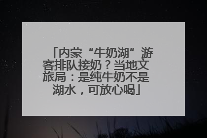 内蒙“牛奶湖”游客排队接奶？当地文旅局：是纯牛奶不是湖水，可放心喝