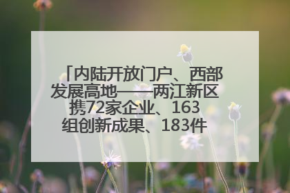 内陆开放门户、西部发展高地——两江新区携72家企业、163组创新成果、183件特色产品亮相西洽会