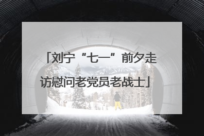 刘宁“七一”前夕走访慰问老党员老战士