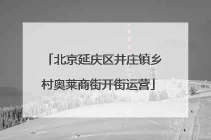 北京延庆区井庄镇乡村奥莱商街开街运营