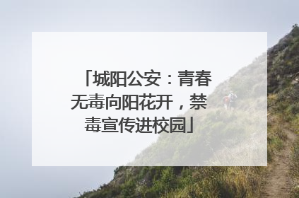 城阳公安：青春无毒向阳花开，禁毒宣传进校园