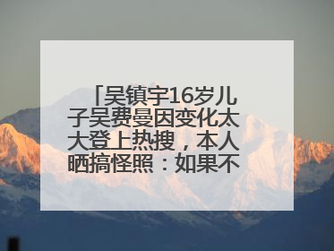 吴镇宇16岁儿子吴费曼因变化太大登上热搜，本人晒搞怪照：如果不喜欢现在的我可以离开
