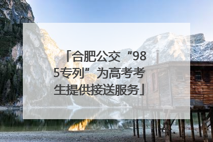 合肥公交“985专列”为高考考生提供接送服务
