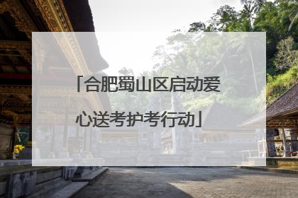 合肥蜀山区启动爱心送考护考行动