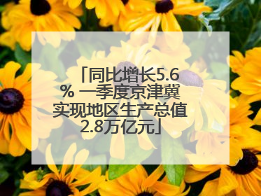 同比增长5.6% 一季度京津冀实现地区生产总值2.8万亿元