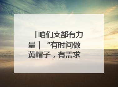 咱们支部有力量｜“有时间做黄帽子，有需求找黄帽子”