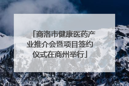 商洛市健康医药产业推介会暨项目签约仪式在商州举行