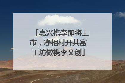 嘉兴槜李即将上市，净相村开共富工坊做槜李文创