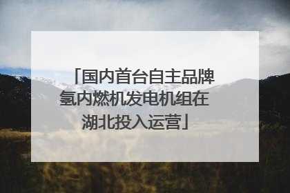 国内首台自主品牌氢内燃机发电机组在湖北投入运营