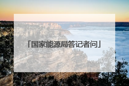 国家能源局答记者问