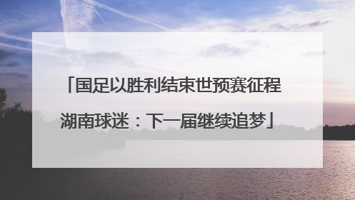 国足以胜利结束世预赛征程 湖南球迷：下一届继续追梦