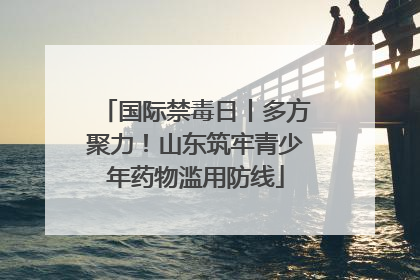 国际禁毒日丨多方聚力！山东筑牢青少年药物滥用防线