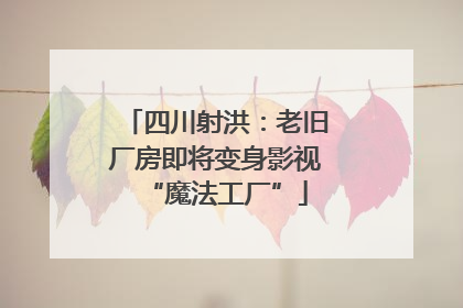 四川射洪：老旧厂房即将变身影视“魔法工厂”