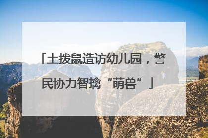 土拨鼠造访幼儿园，警民协力智擒“萌兽”