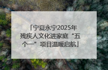 宁夏永宁2025年残疾人文化进家庭“五个一”项目温暖启航
