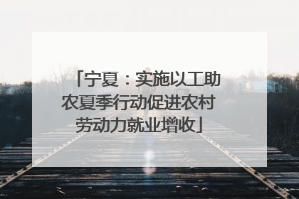 宁夏：实施以工助农夏季行动促进农村劳动力就业增收