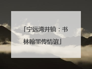 宁远湾井镇：书林翰墨传情谊
