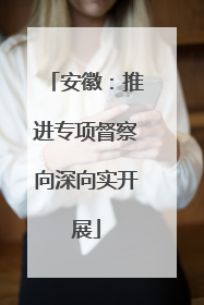 安徽：推进专项督察向深向实开展