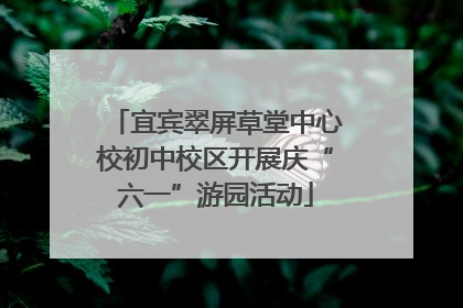 宜宾翠屏草堂中心校初中校区开展庆“六一”游园活动
