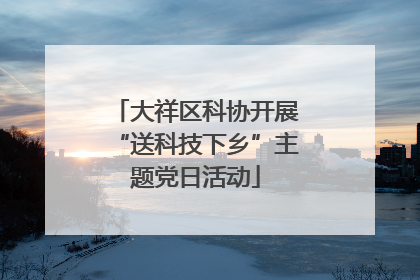 大祥区科协开展“送科技下乡”主题党日活动