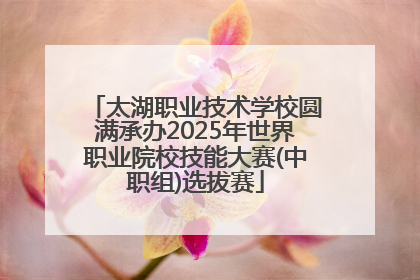 太湖职业技术学校圆满承办2025年世界职业院校技能大赛(中职组)选拔赛