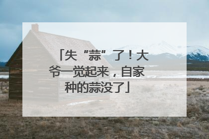 失“蒜”了！大爷一觉起来，自家种的蒜没了