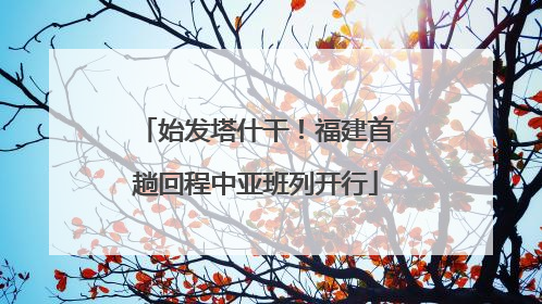 始发塔什干！福建首趟回程中亚班列开行