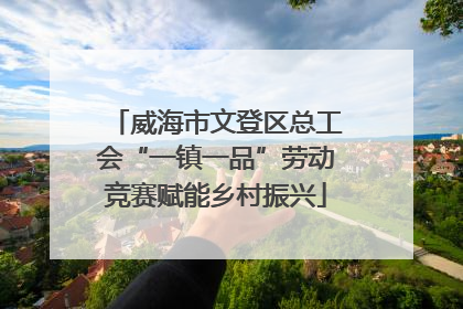 威海市文登区总工会“一镇一品”劳动竞赛赋能乡村振兴