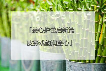 娄心护蕾启新篇 皮影戏韵润童心