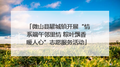 微山县驩城镇开展“情系端午邻里情 粽叶飘香暖人心”志愿服务活动
