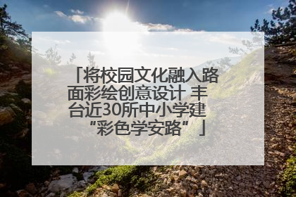 将校园文化融入路面彩绘创意设计 丰台近30所中小学建“彩色学安路”