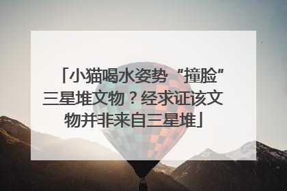 小猫喝水姿势“撞脸”三星堆文物？经求证该文物并非来自三星堆