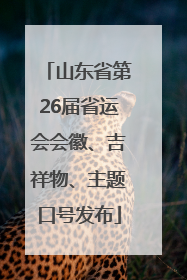 山东省第26届省运会会徽、吉祥物、主题口号发布