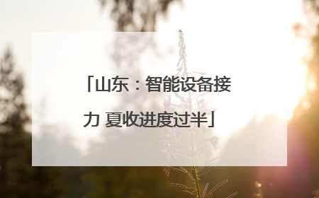 山东：智能设备接力 夏收进度过半