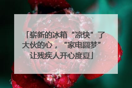 崭新的冰箱“凉快”了大伙的心，“家电圆梦”让残疾人开心度夏