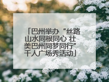 巴州举办“丝路山水同根同心 壮美巴州同梦同行”千人广场秀活动